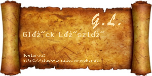 Glück László névjegykártya