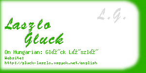 laszlo gluck business card